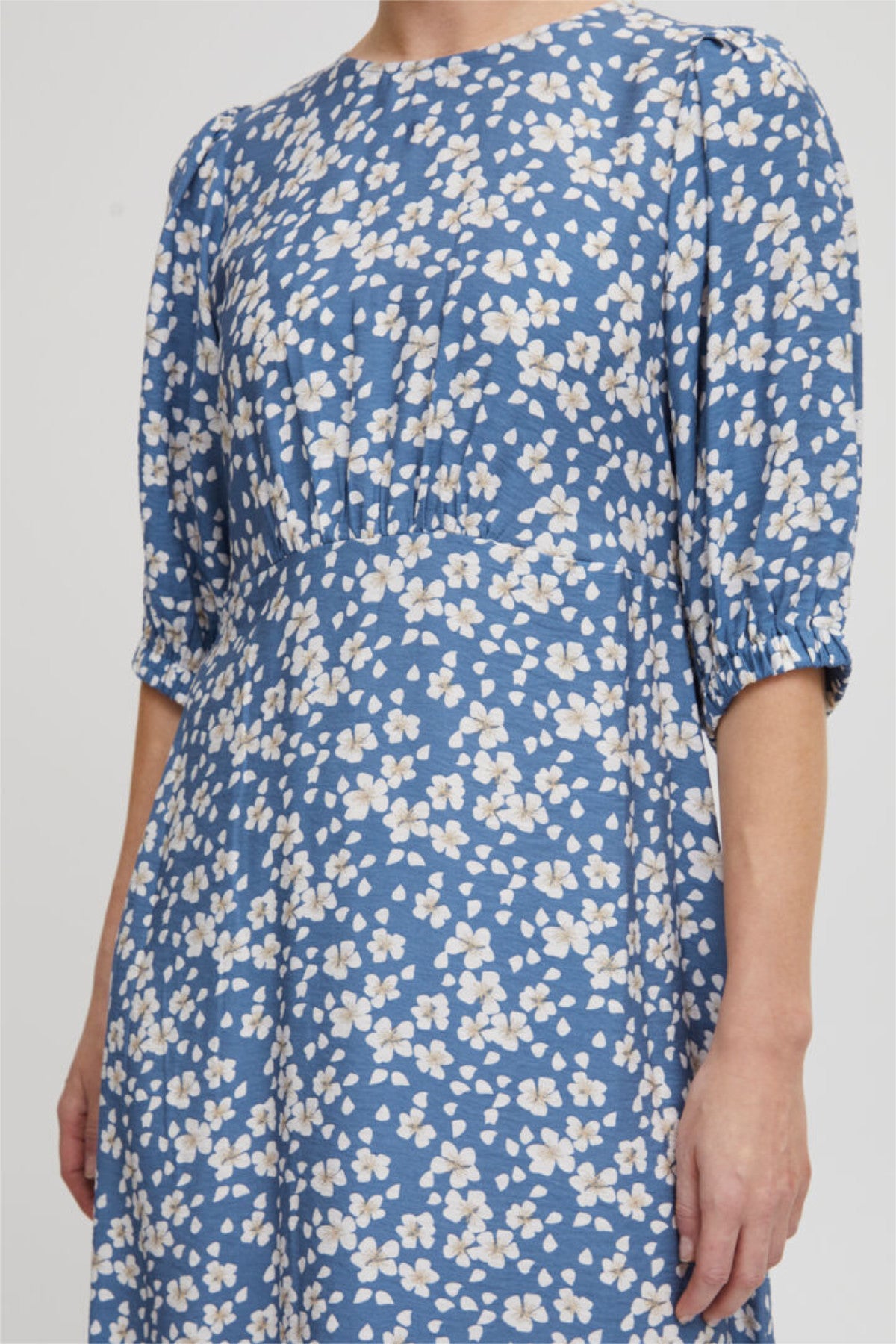 Ibano midi dress, denim blue