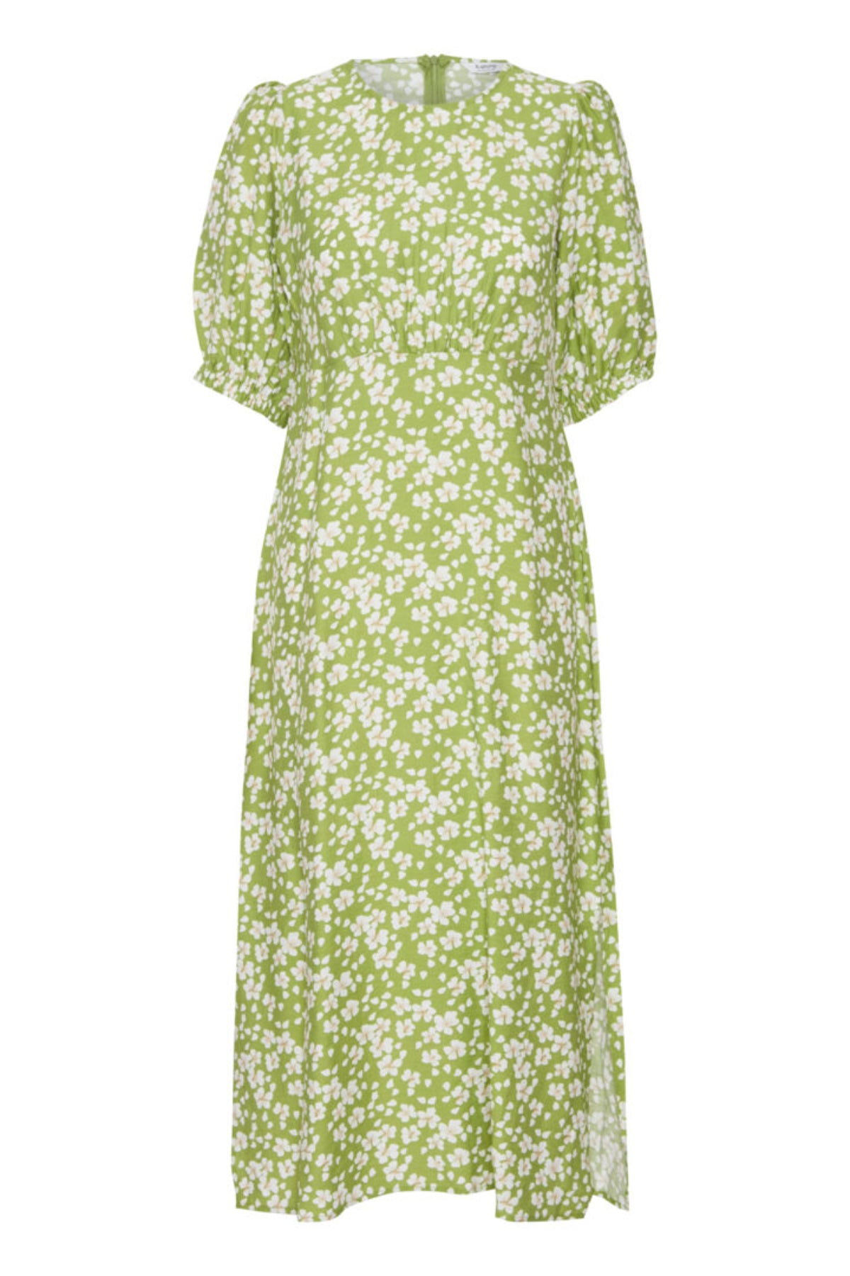Ibano midi dress, peridot green