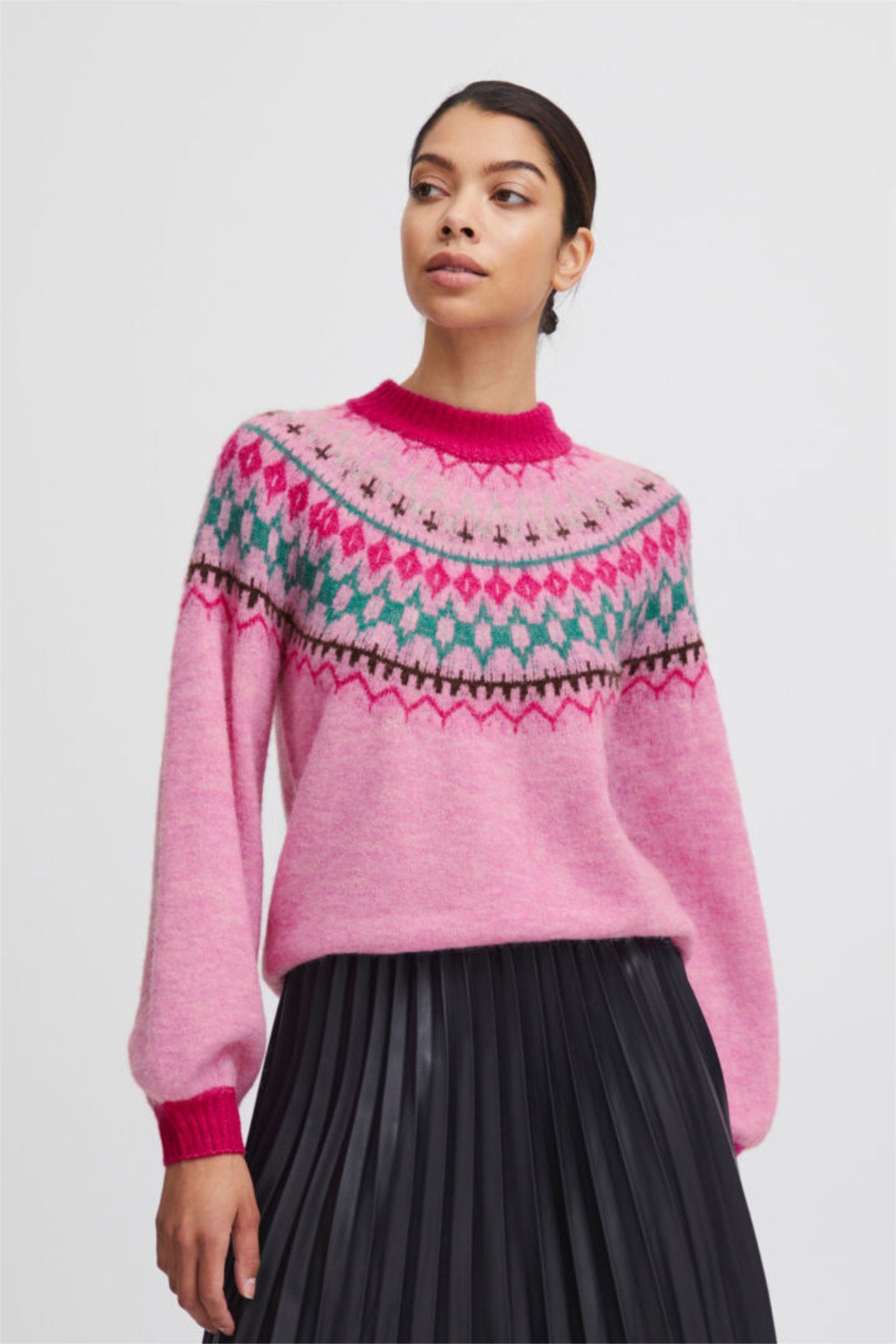 Maritne scandi jumper, cyclamen