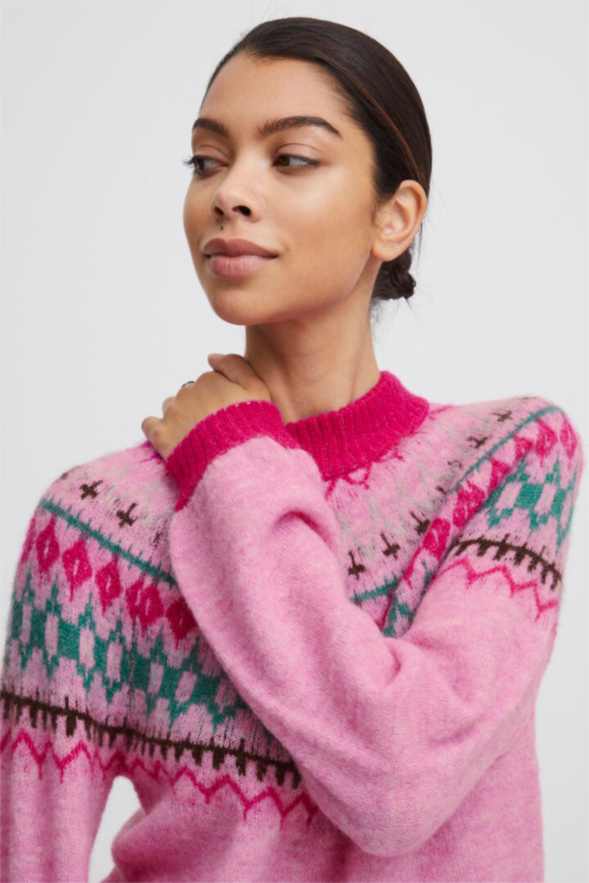 Maritne scandi jumper, cyclamen