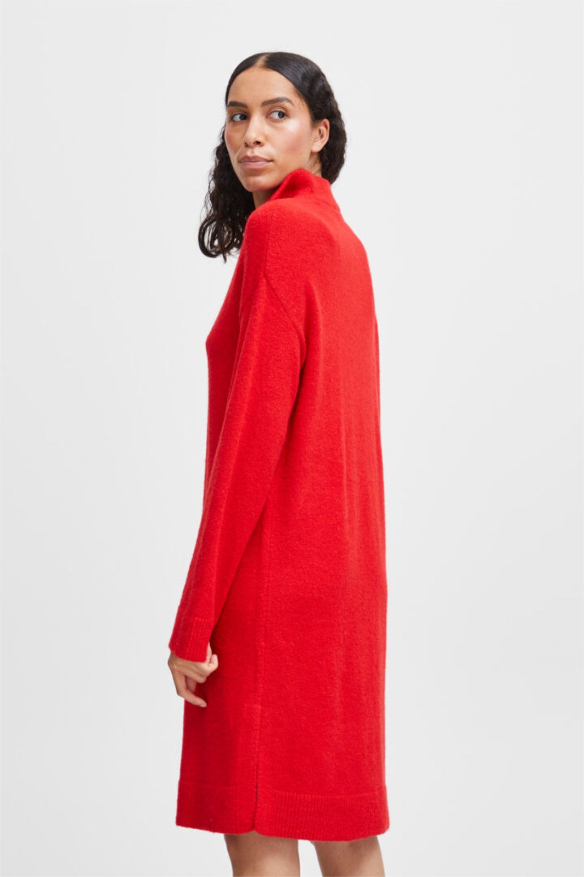 Martha zip tunic, red