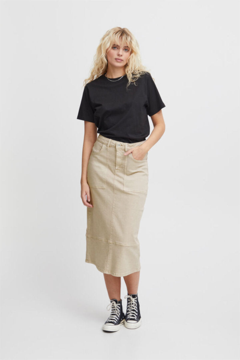 Cenny jean skirt, stone