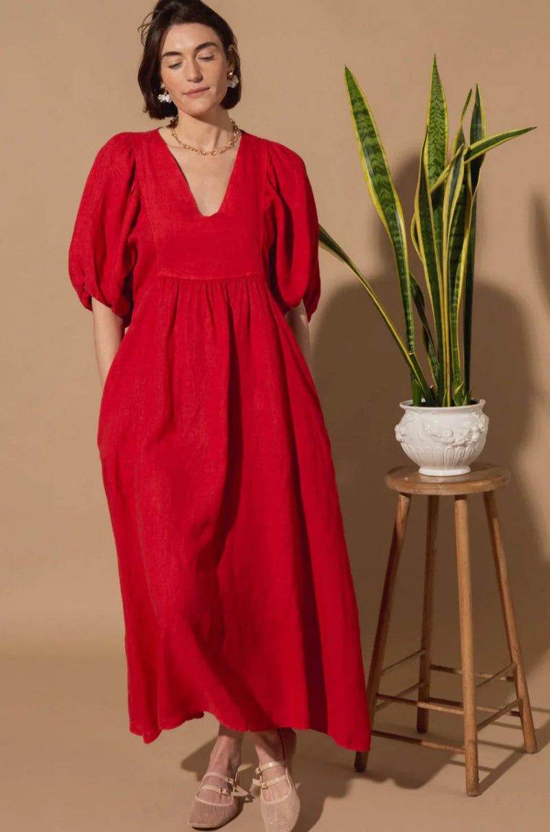 Livie dress, poppy