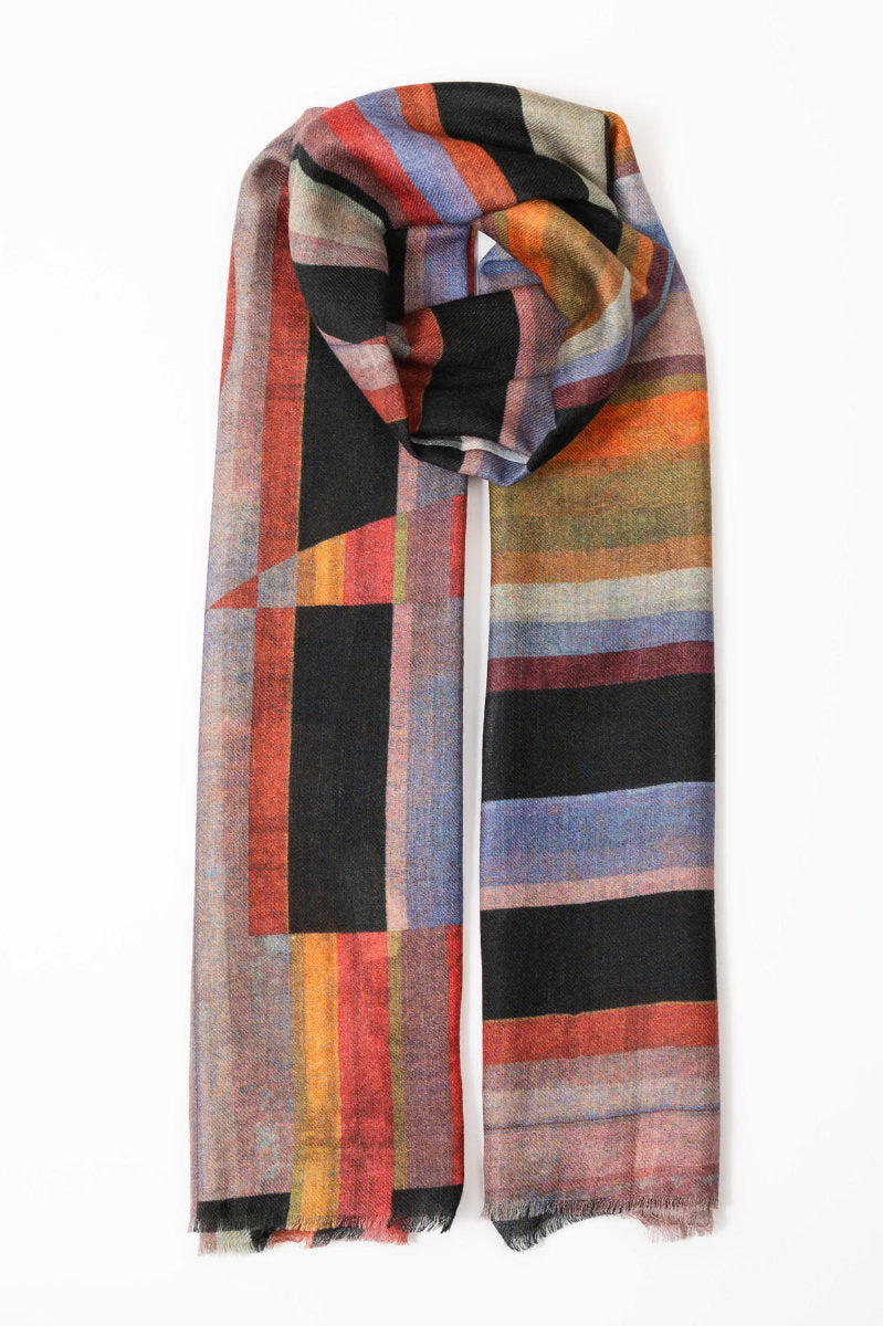 Modern blocks scarf, Multi