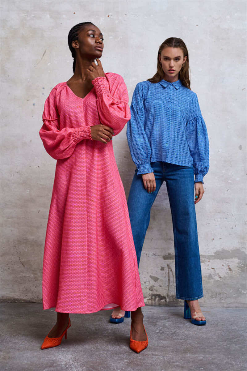 Savino dress, shocking pink