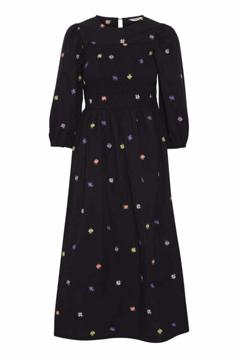 Hanla embroidered dress, black