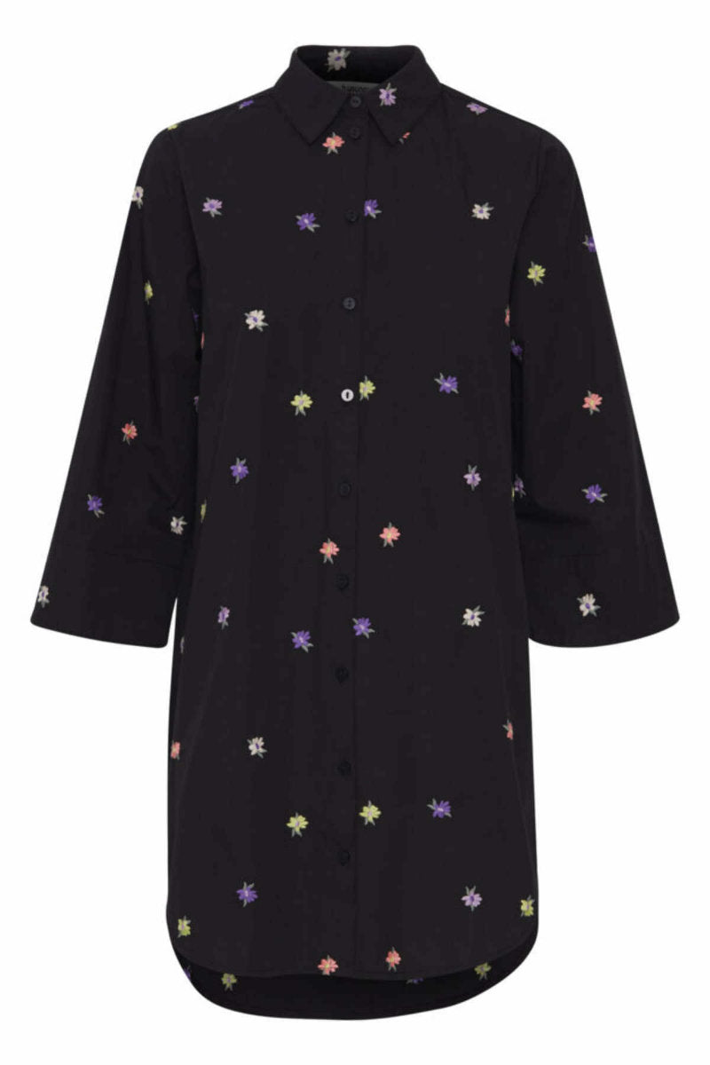 Hanla embroidered shirt, black