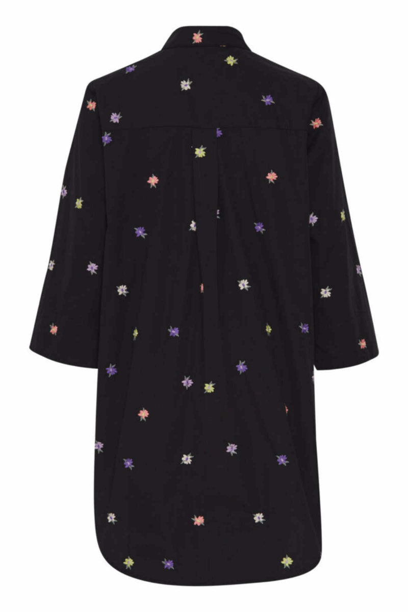 Hanla embroidered shirt, black