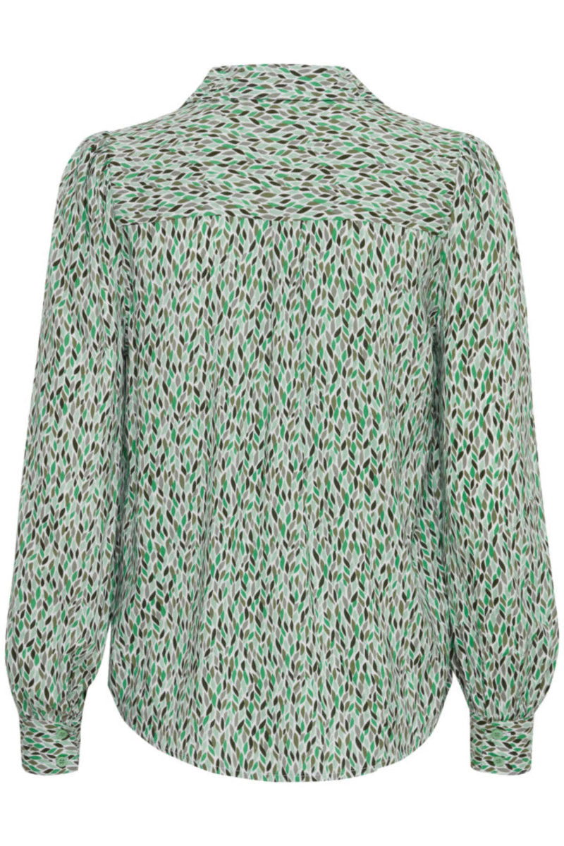 Josa puff sleeve shirt, green