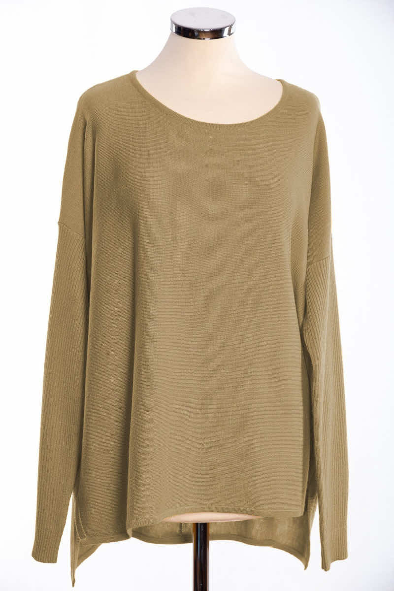 bow back jumper, mustard