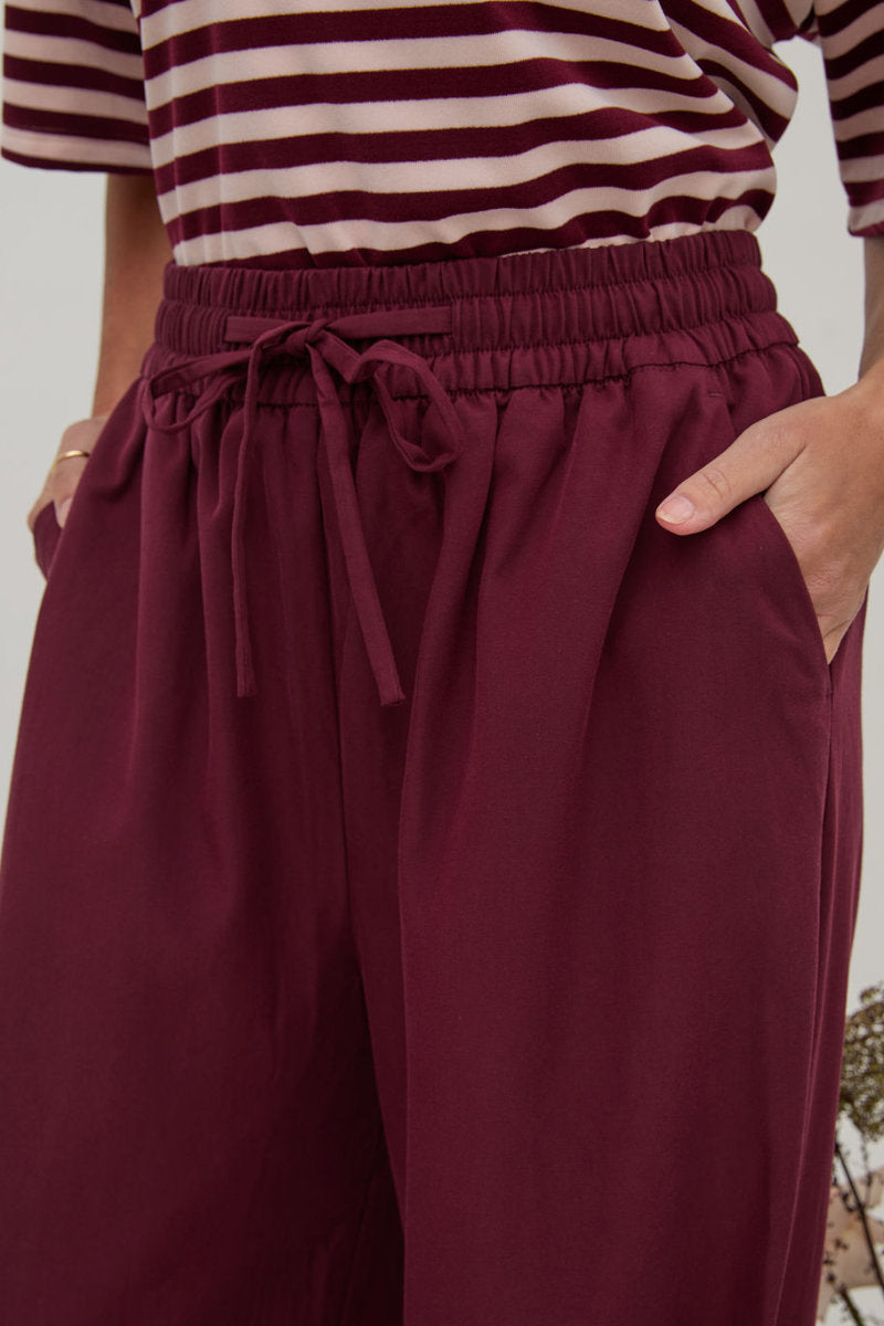 Ebba wide leg trousers, claret