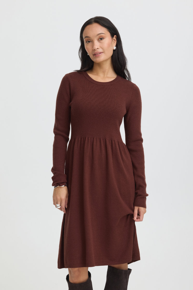 Dedina knit dress, russet