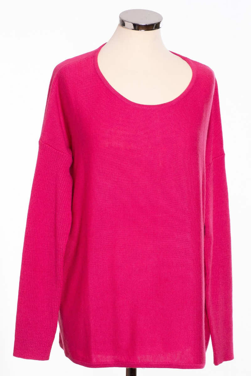 Bow back jumper, hot pink
