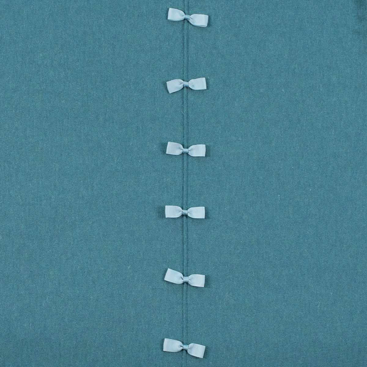 Bow back jumper, aqua