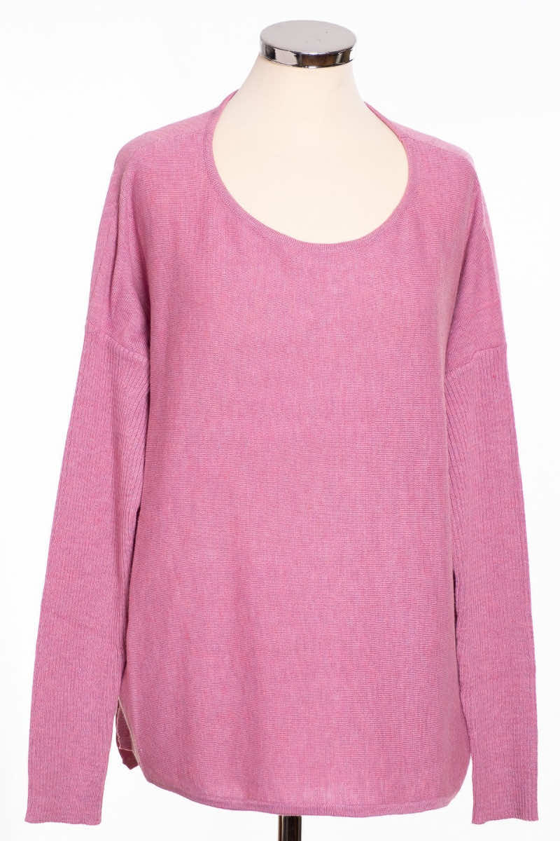 Bow back jumper, pink