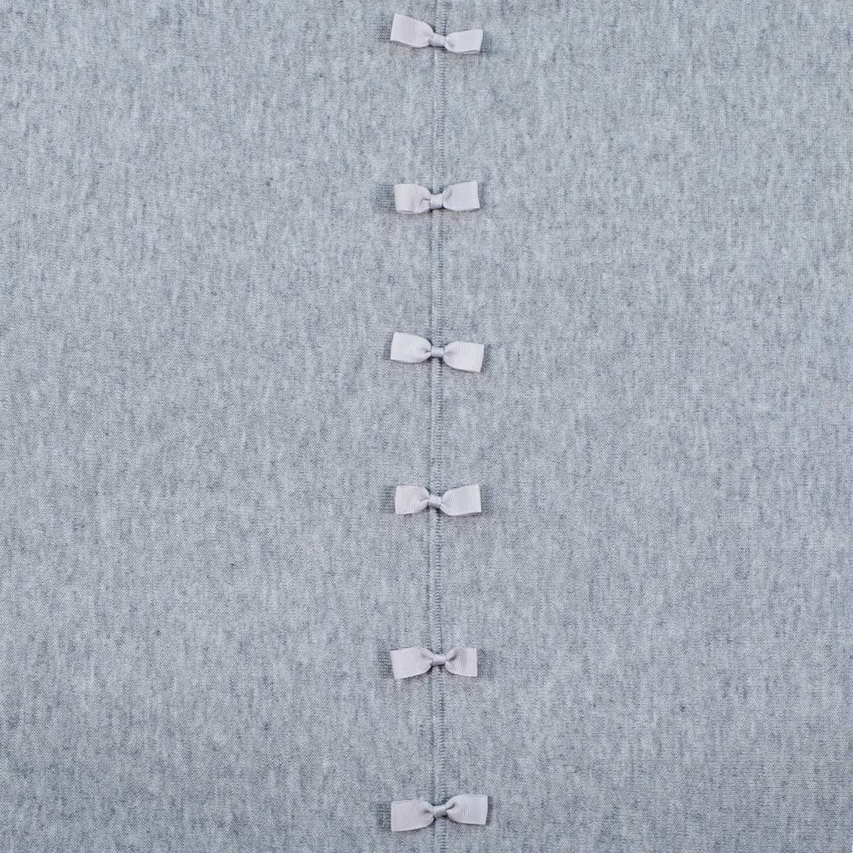 Bow back jumper, silver