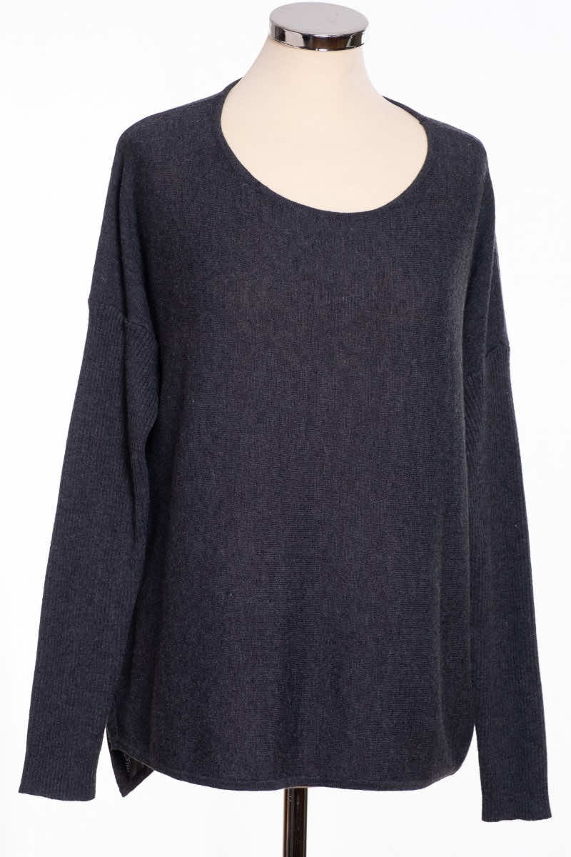 Bow back jumper, charcoal