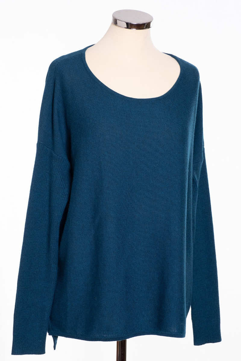 Bow back jumper, petrol