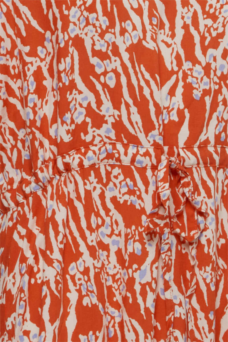 Vera dress, mandarin red