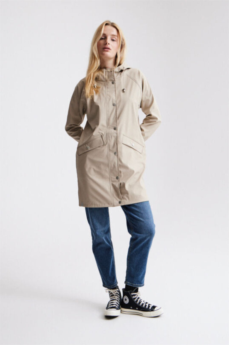 Tazi raincoat, stone