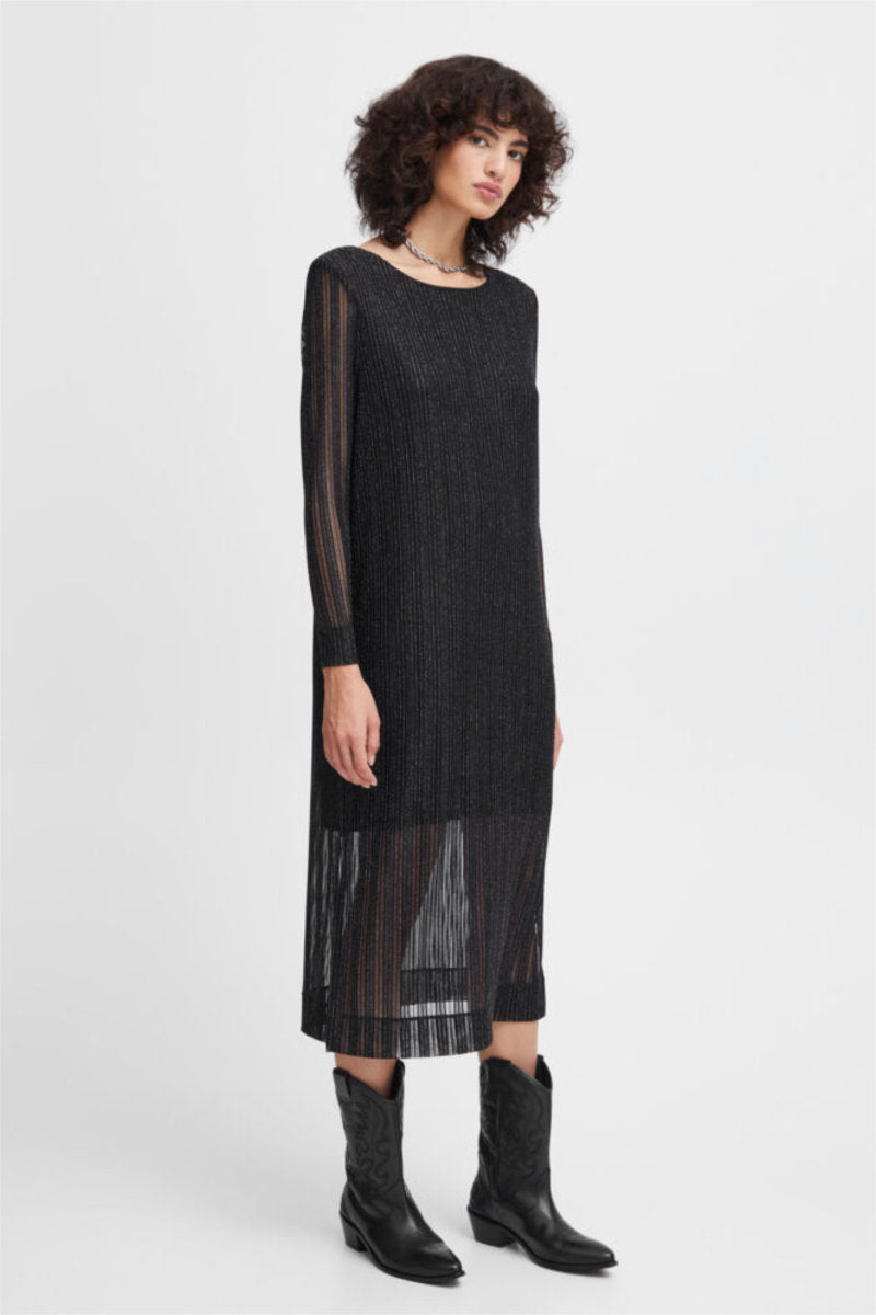Laccy dress, black