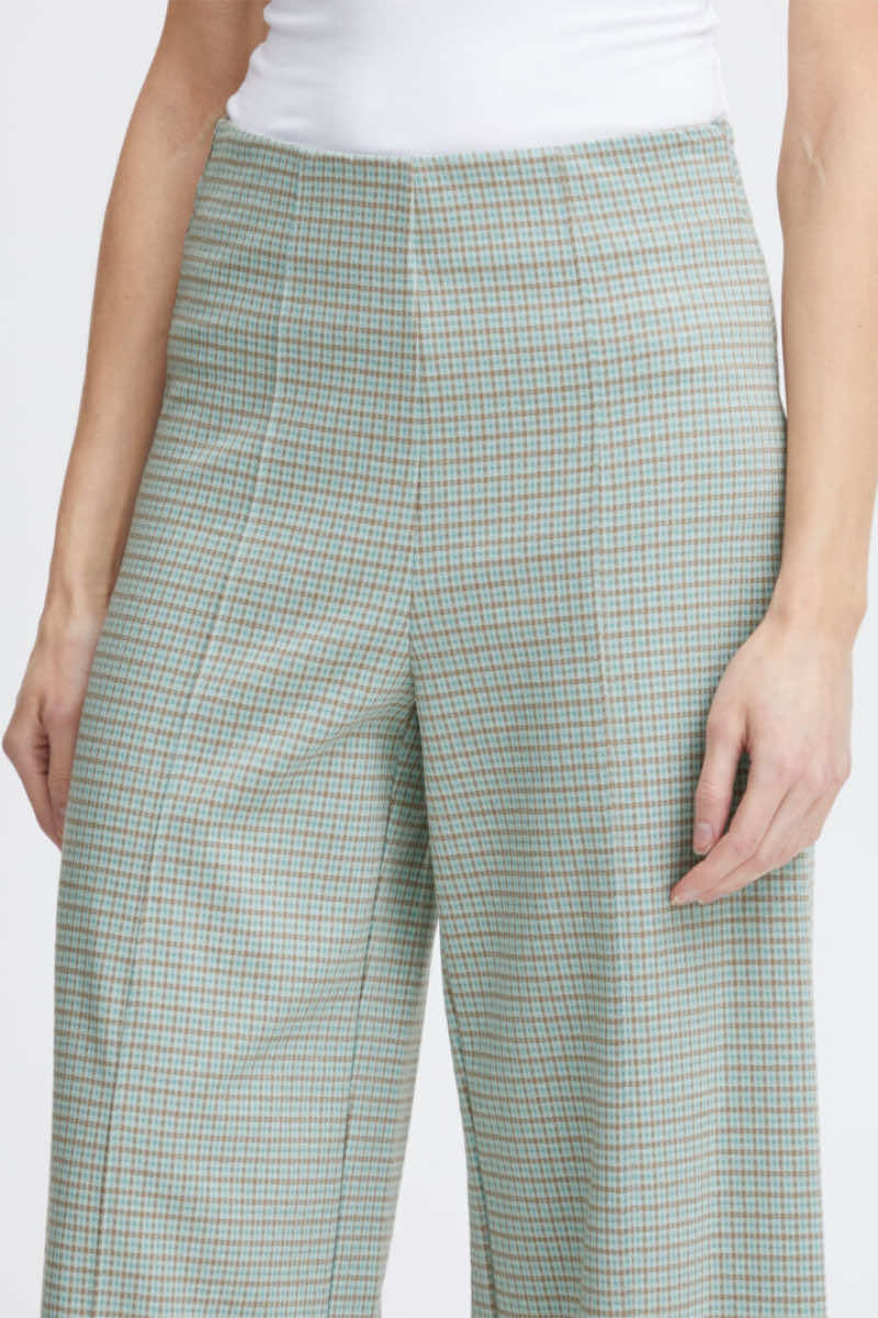 Kate wide leg trousers, duck egg