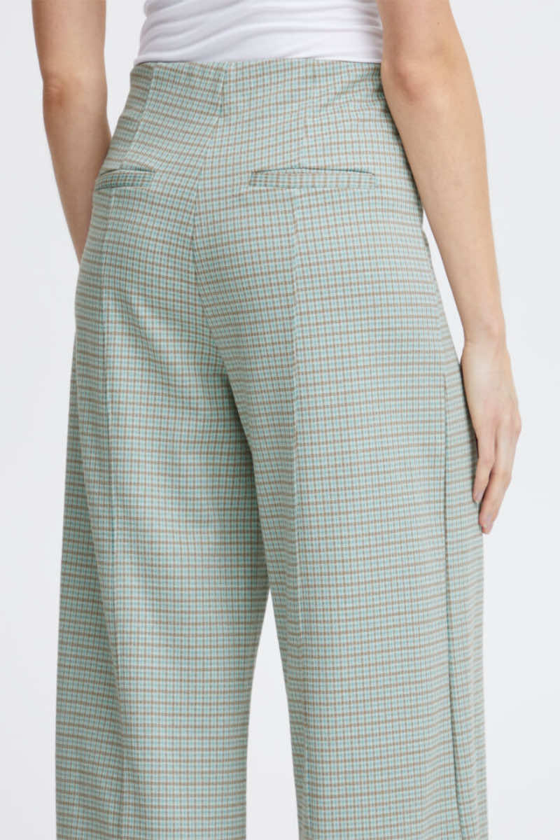 Kate wide leg trousers, duck egg