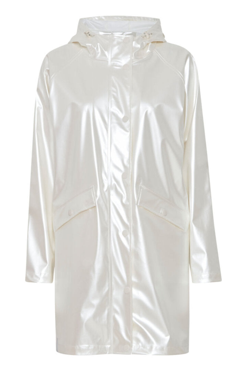 Silver raincoat on sale