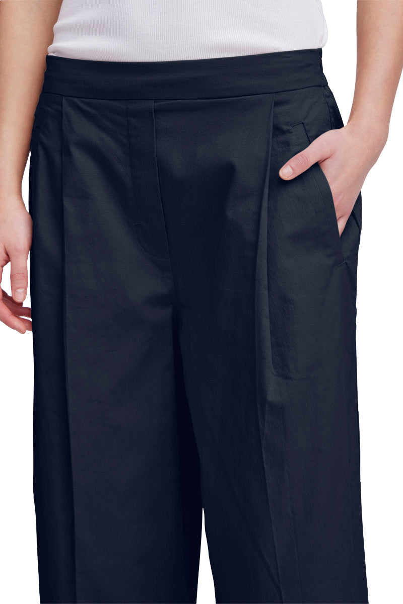 Unica wide leg trousers, navy