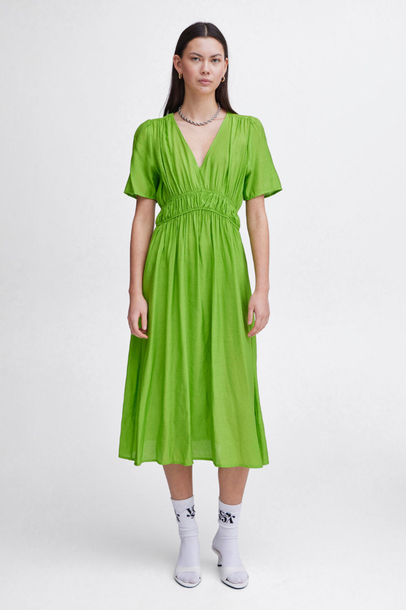 Quilla midi dress, lime