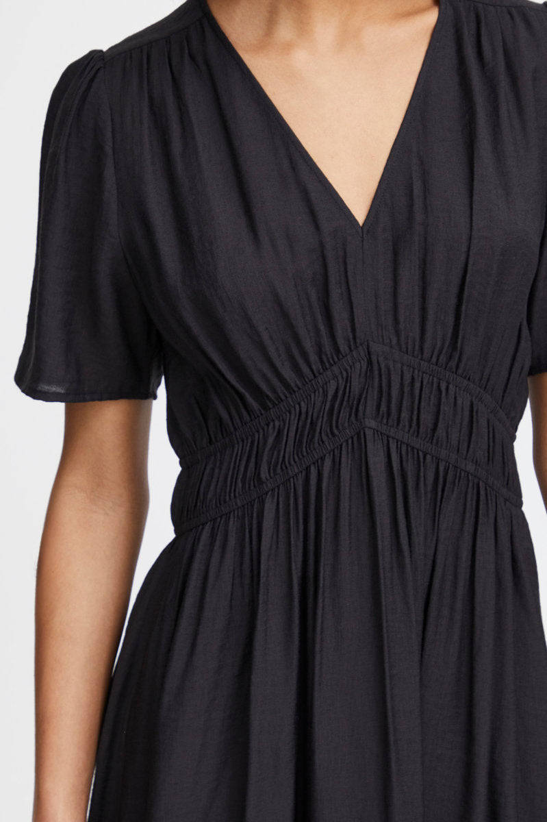 Quilla midi dress, black