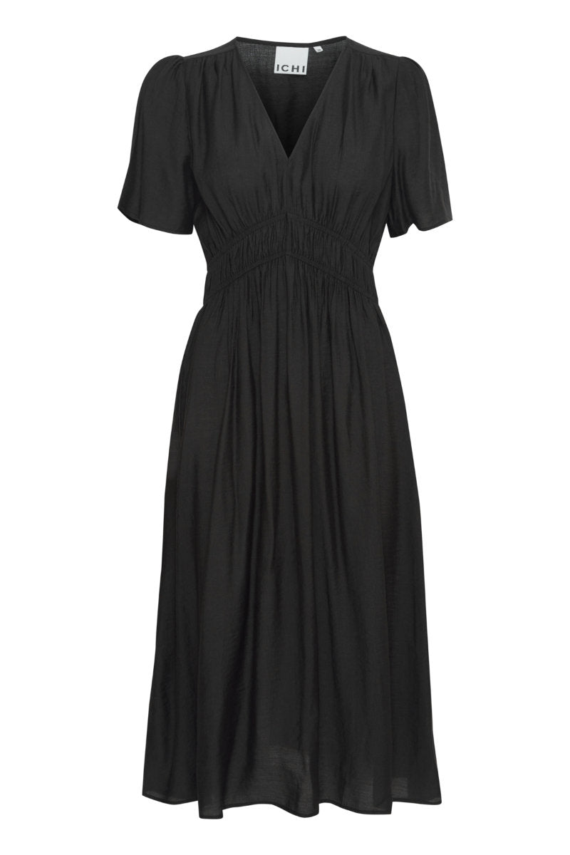 Quilla midi dress, black