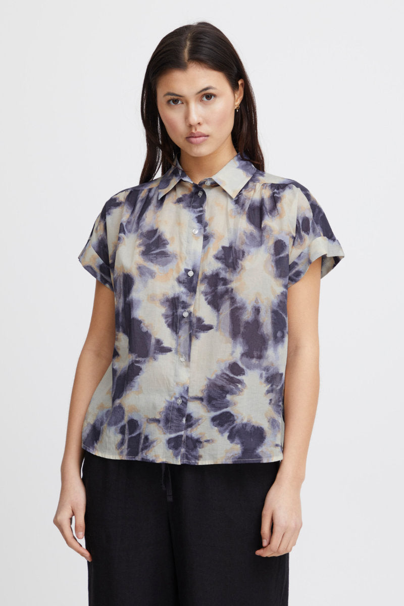 Emmeretta shirt, navy and cream