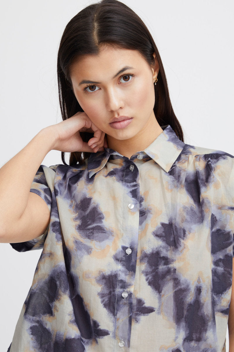 Emmeretta shirt, navy and cream