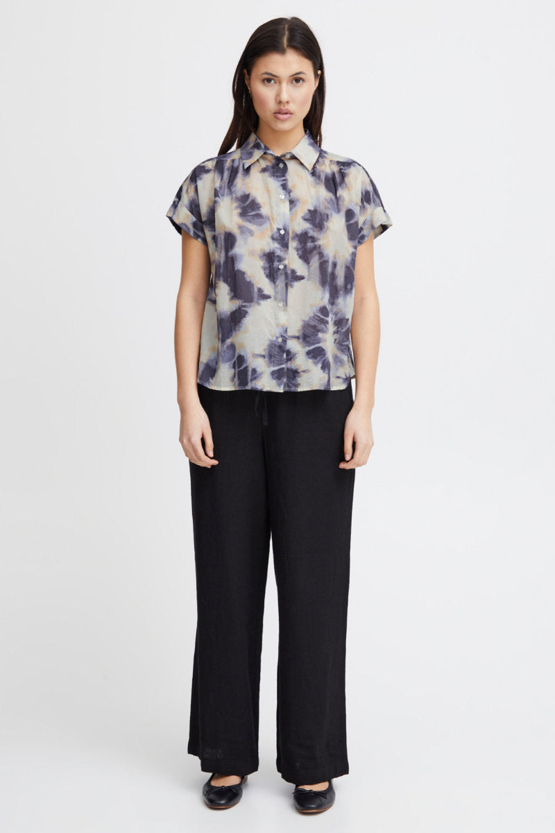 Emmeretta shirt, navy and cream