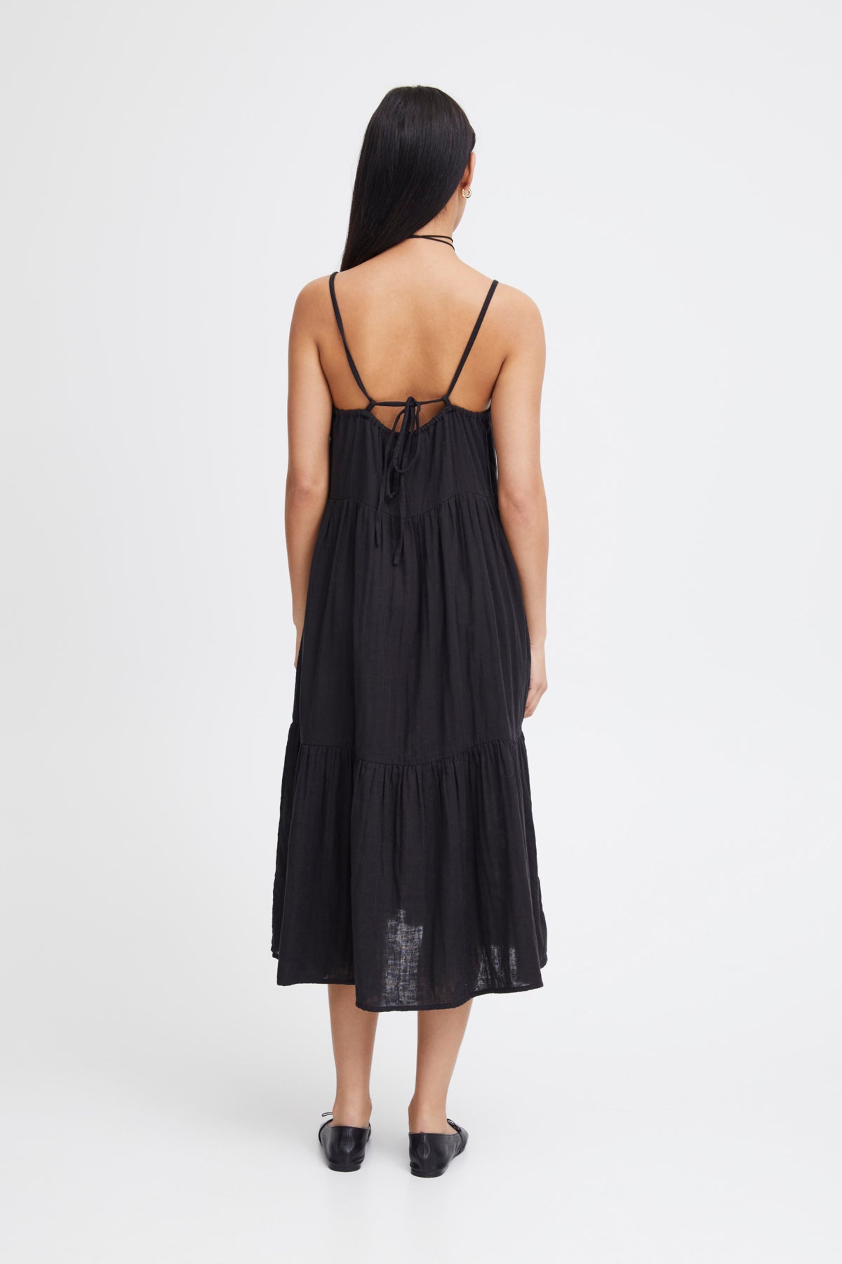 Foxa strappy dress, black