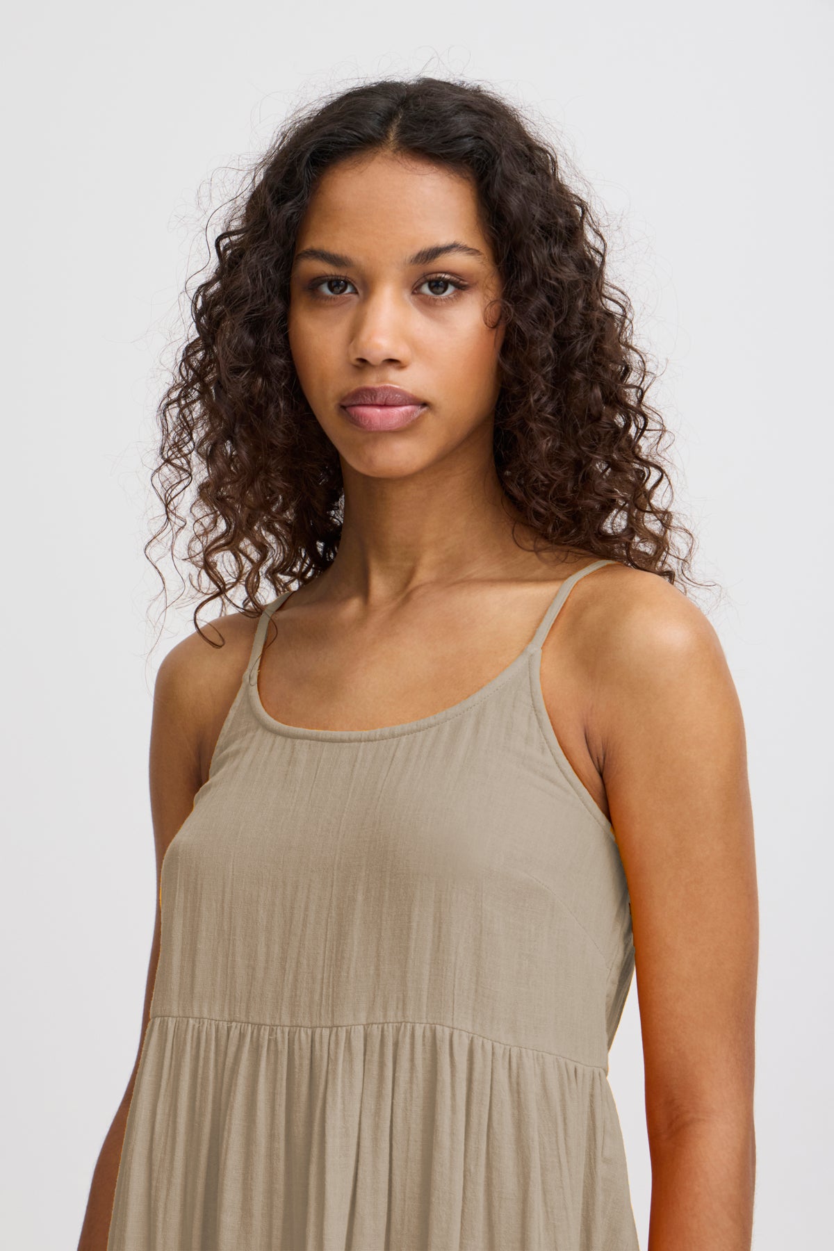 Foxa strappy dress, Stone