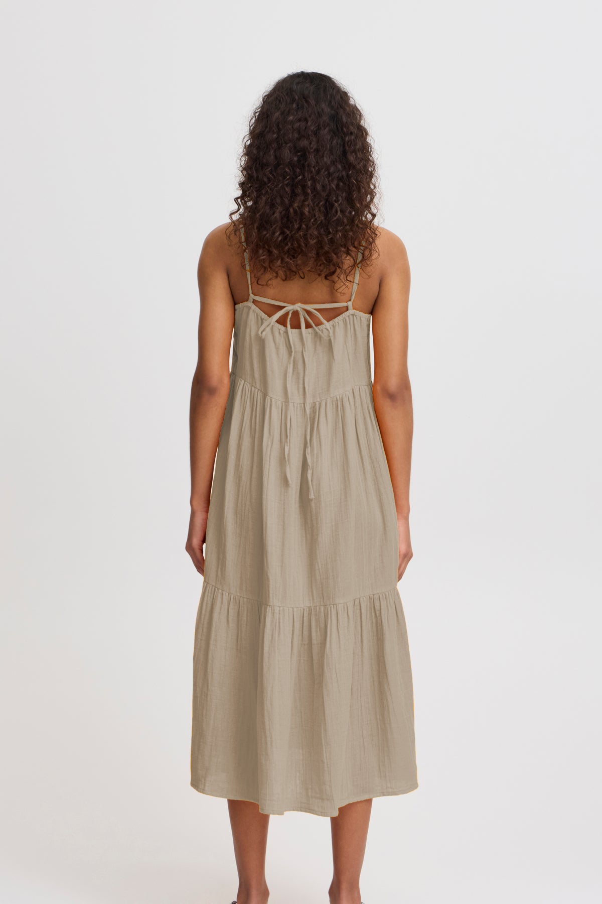 Foxa strappy dress, Stone