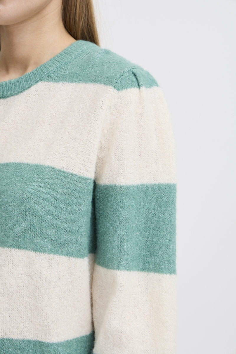 Dusty stripe jumper, green