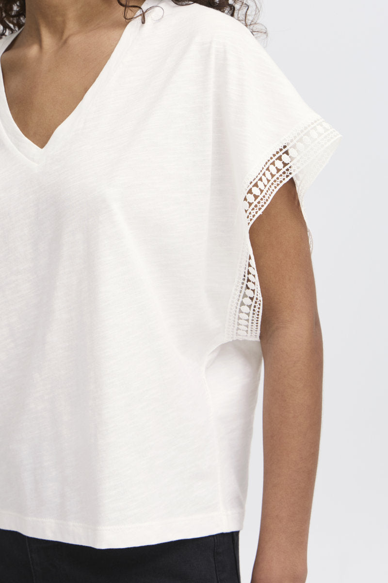 Olya short sleeve T shirt, ivory