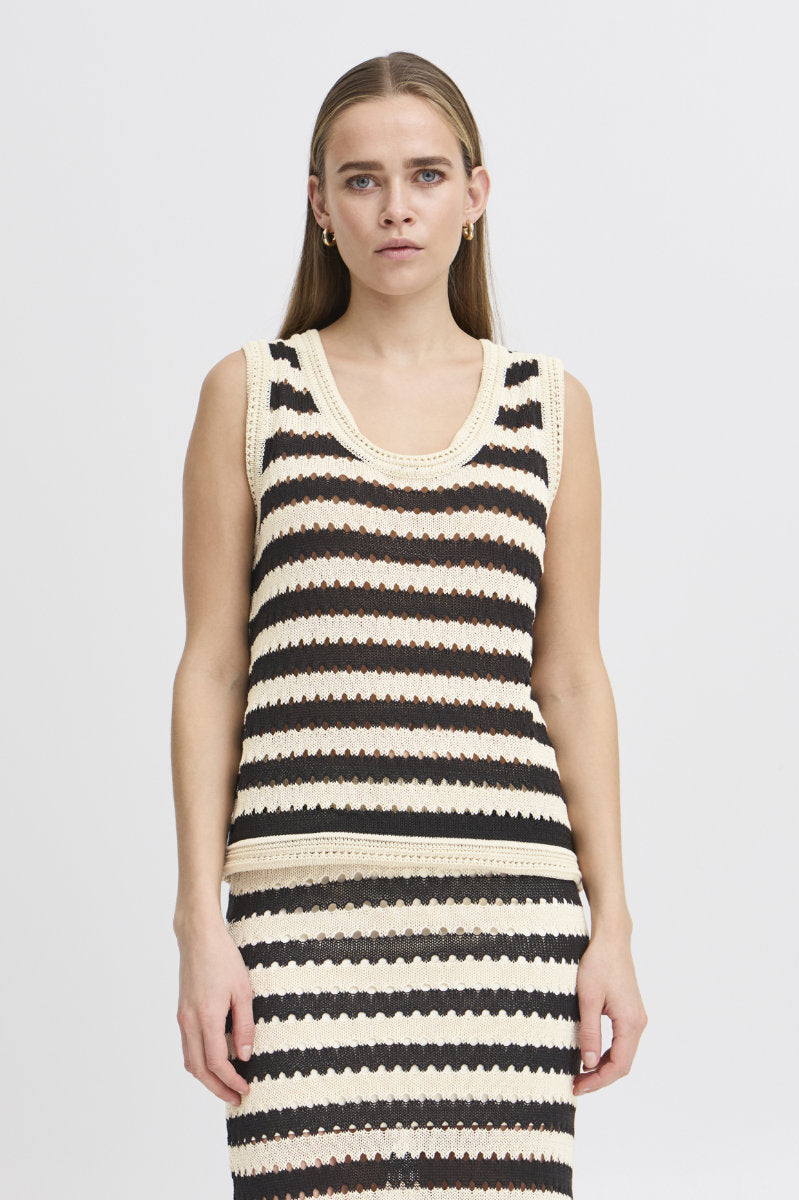Birdis top, black/stone