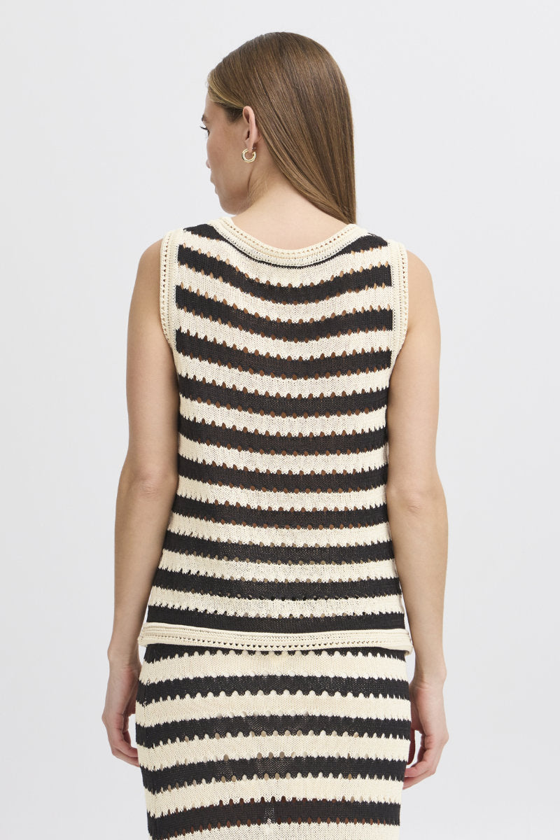 Birdis top, black/stone