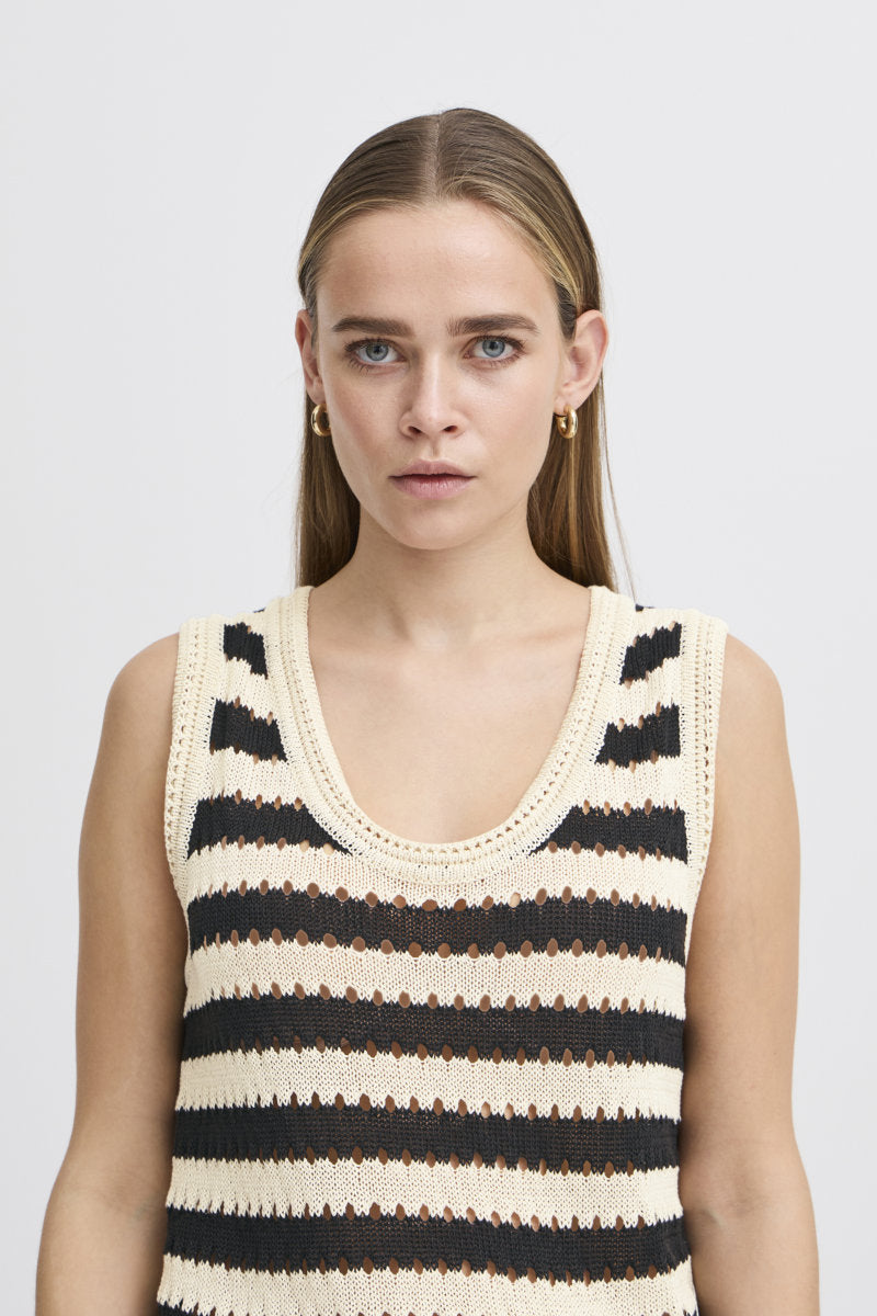 Birdis top, black/stone