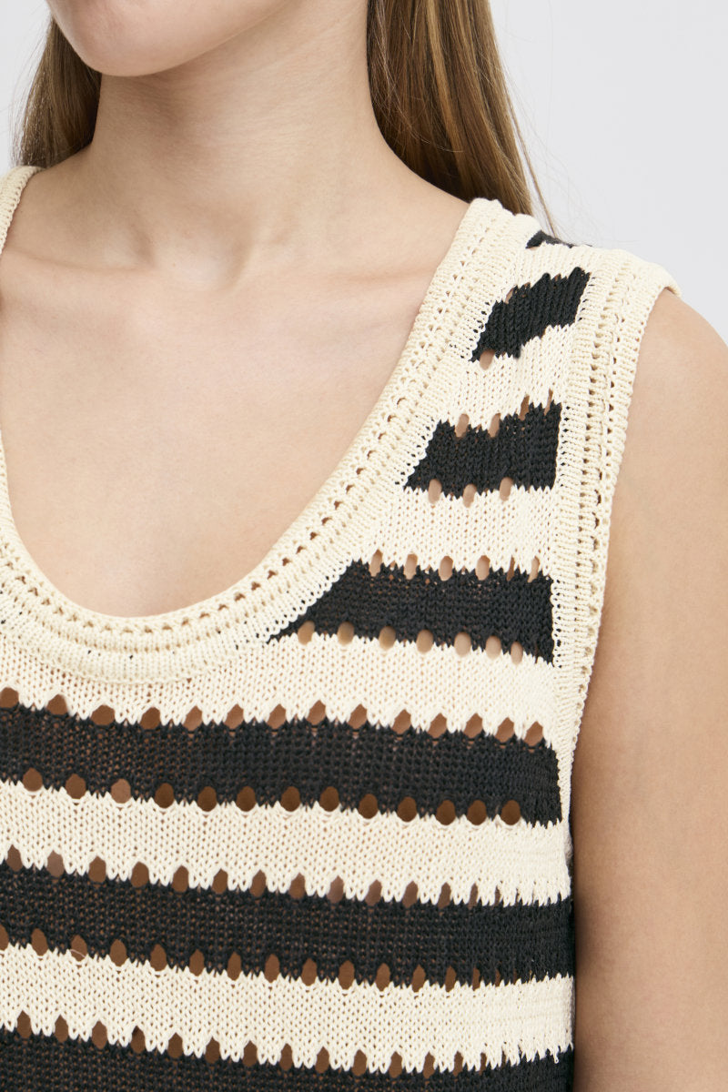 Birdis top, black/stone