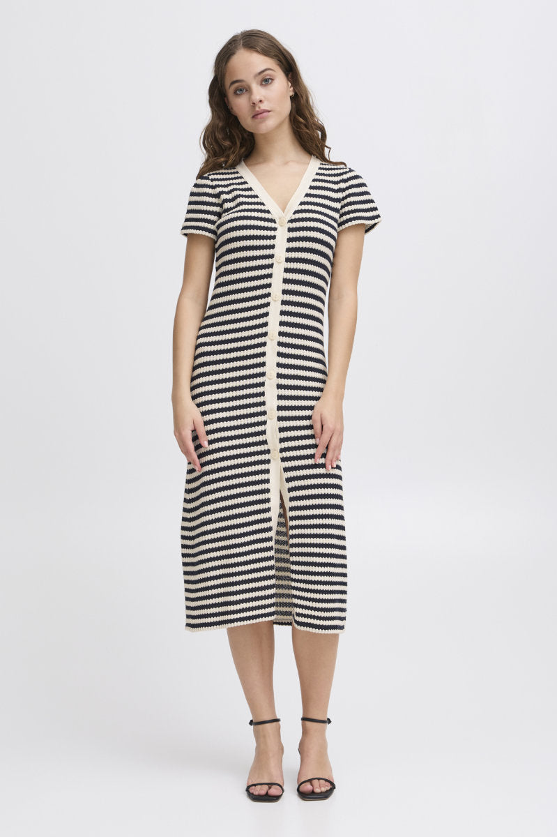 Lorianna dress, navy/ivory