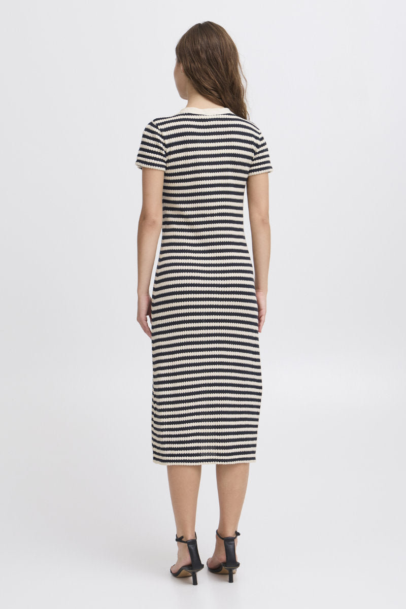 Lorianna dress, navy/ivory