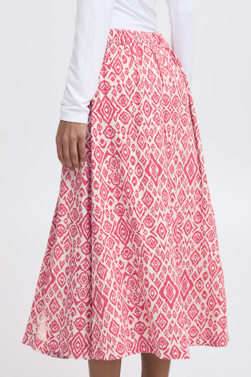 Linno skirt, coral