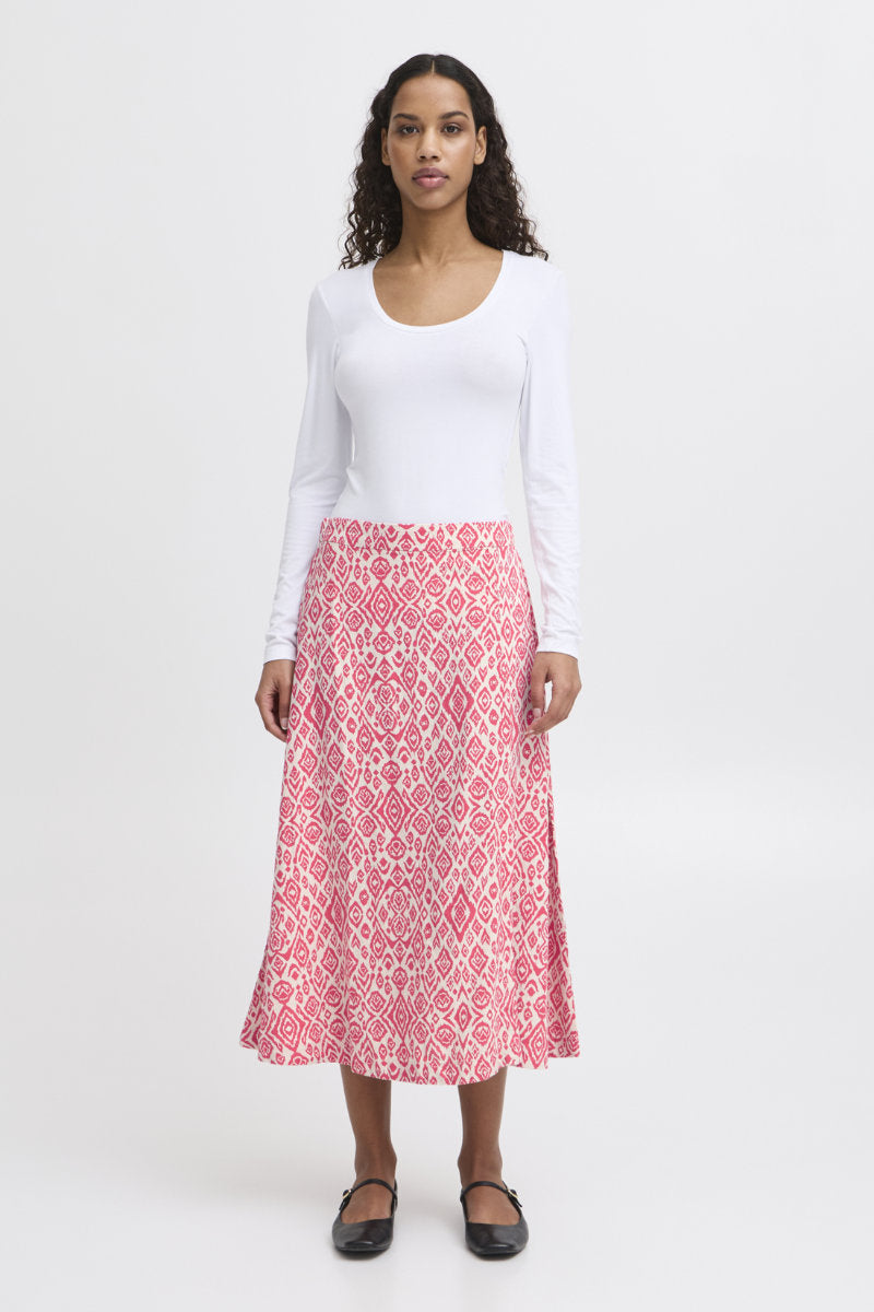 Linno skirt, coral