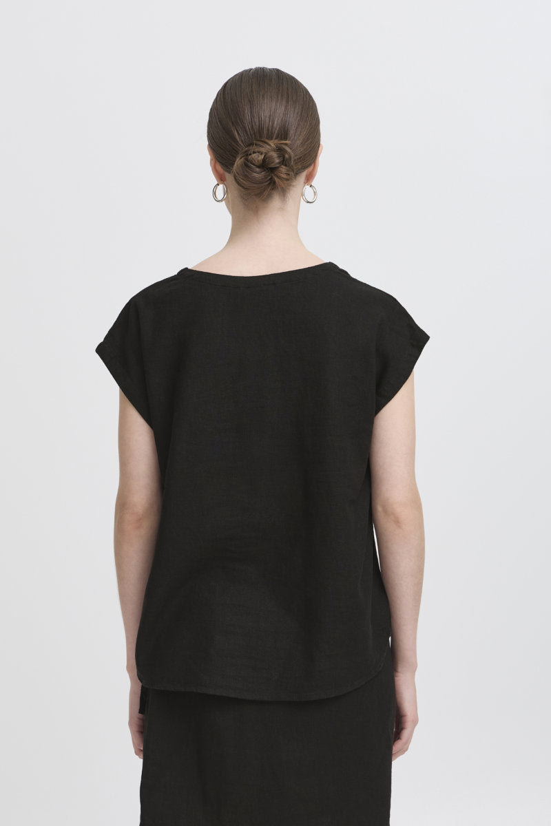 Linno tee shirt, black