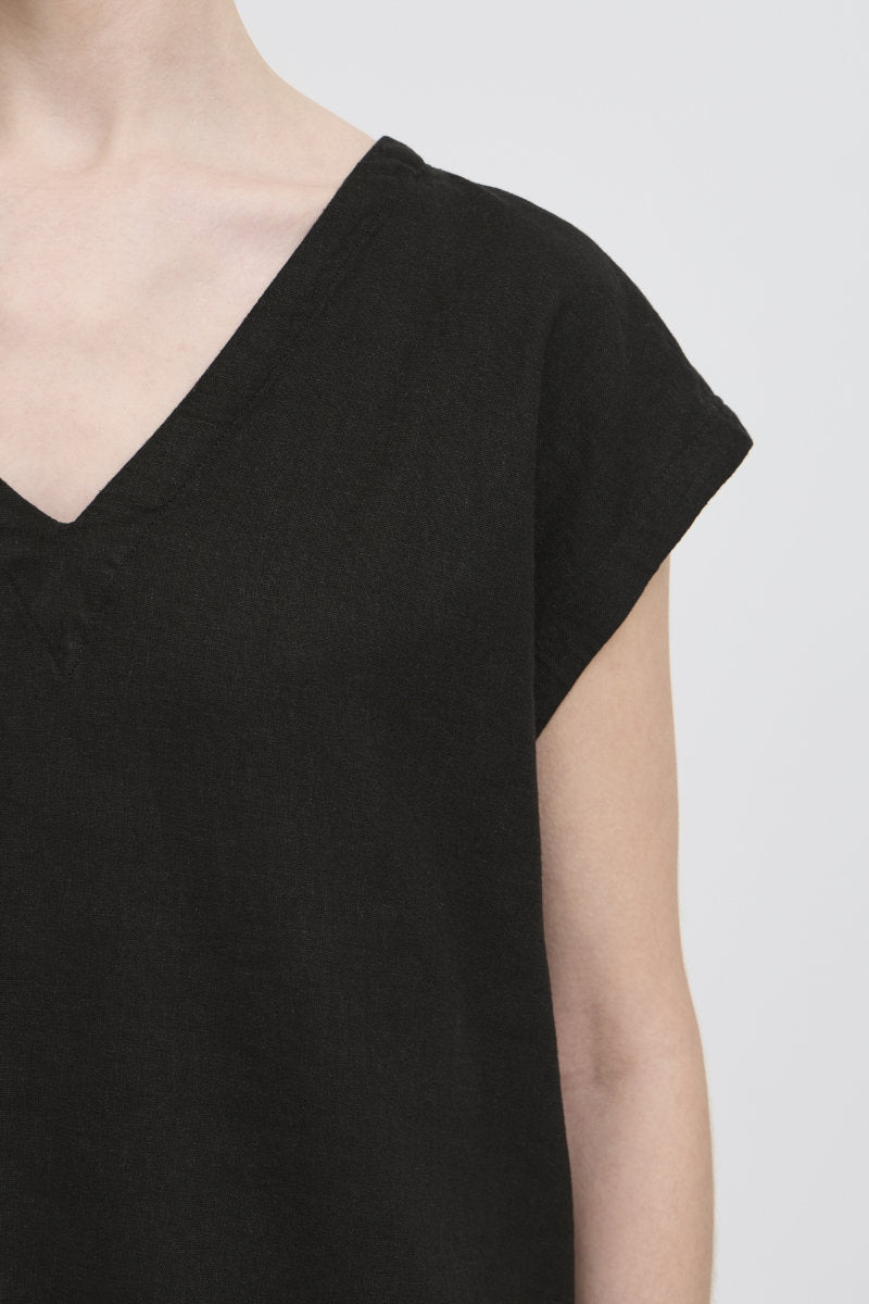 Linno tee shirt, black